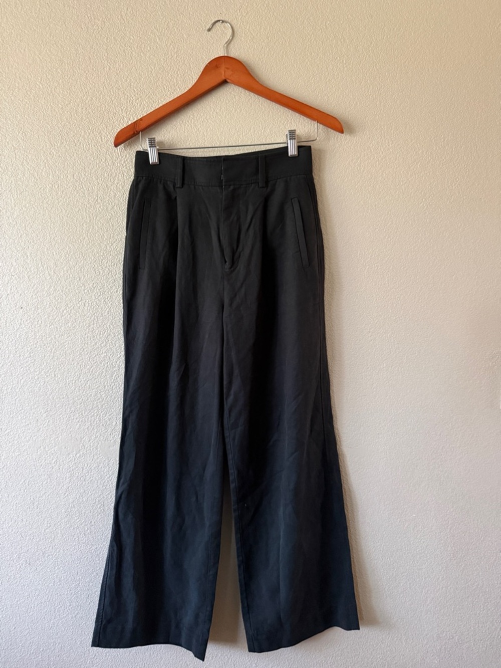 Everlane Black Wide-Leg Dress Trousers